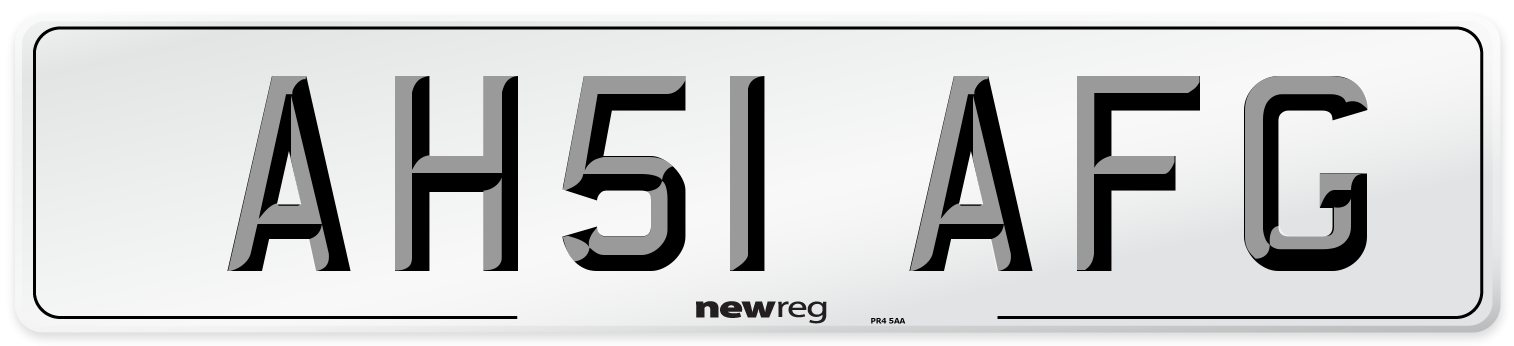 AH51 AFG Number Plate from New Reg